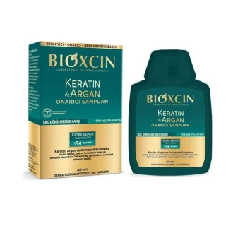 شامپو ترمیم کننده و ضد ریزش مو بیوکسین مدل Keratin & Argan
