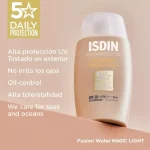 ضدآفتاب ایزدین فیوژن واتر مجیک رنگ لایت ISDIN SPF 50